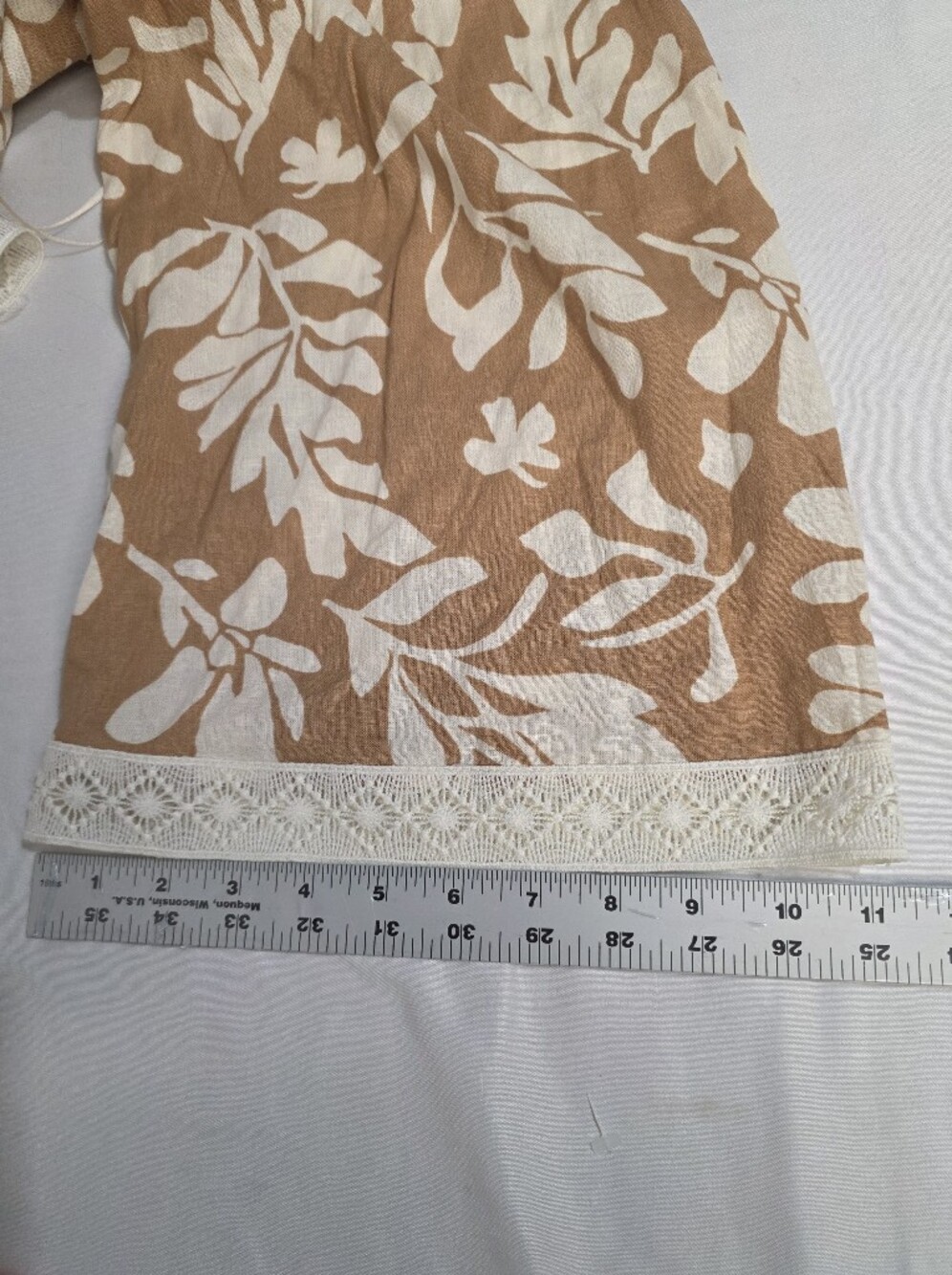 Christian Siriano Womens Size Large Floral Off-Shoulder Blouse  55% Linen - Picture 3 of 11